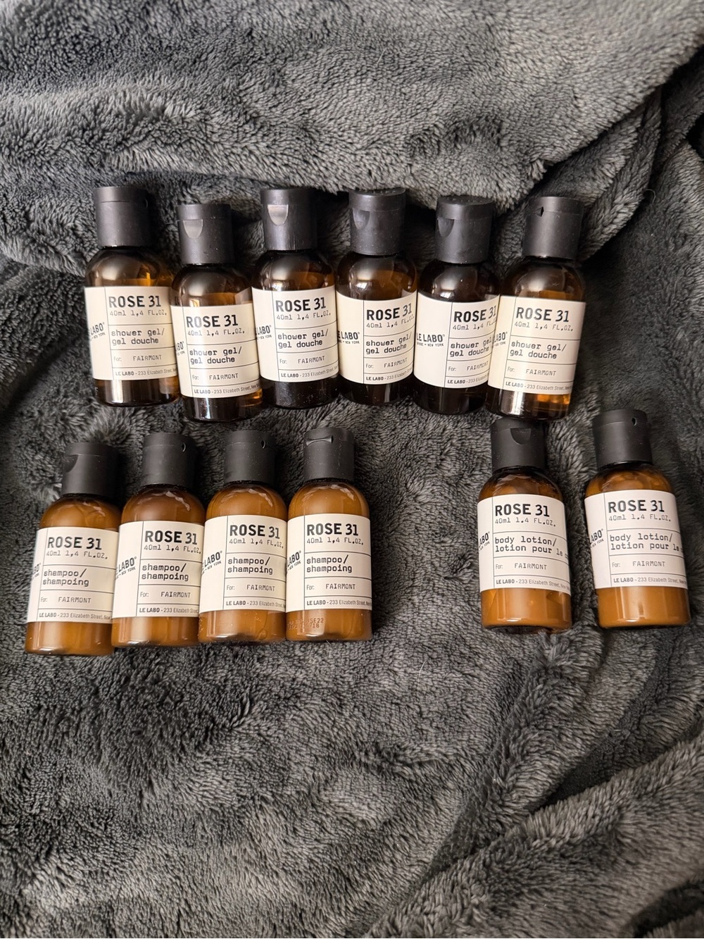 Le Labo Rose 31 Amber Travel Bottle Set with Black Caps